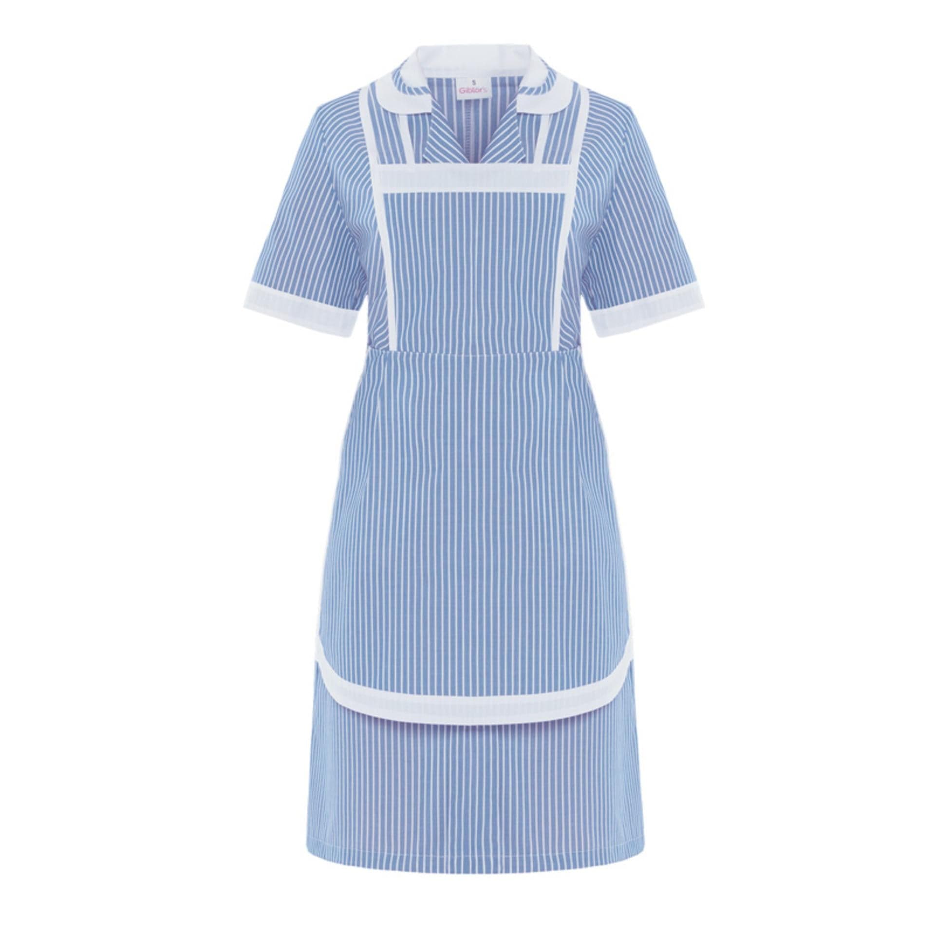 Grembiulino Elsa Azzurro Rigato Grembiule Pettorina Cameriera in Grembiuli Dresswork - Como, commercioVirtuoso.it