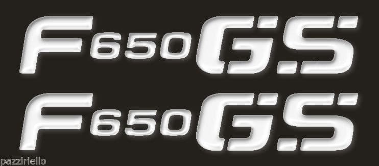 2-ADESIVI-STICKERS-in-RESINA-SCRITTA-F650-GS-compatibile-per-MOTO-BMW-F-650-GS