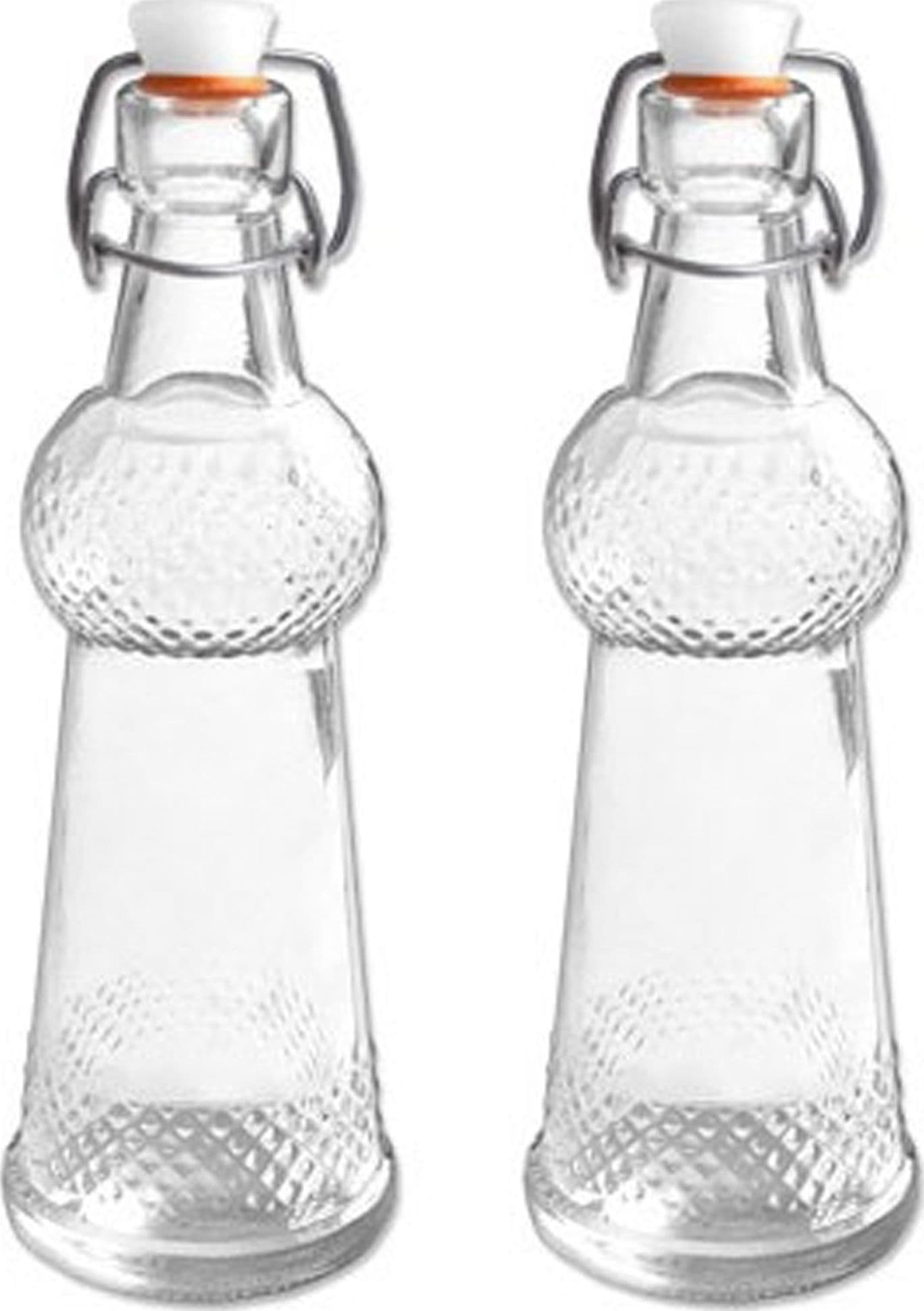2 Bottiglia Bottiglie Bottigliette In Vetro Con Meccanica A Guarnizione 50ml Cucina > Bottiglie e Brocche Trade Shop italia - Napoli, Commerciovirtuoso.it