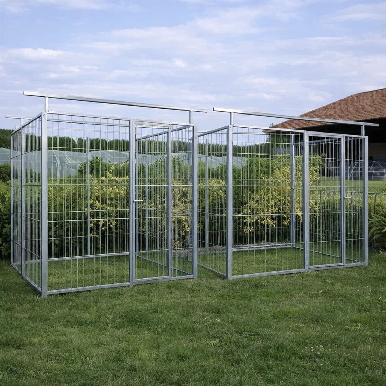 2 Box per Cani Predisposto alla Copertura Zincato a Caldo Ciascuno da 200x200x Altezza 180 Cm Prodotti per animali domestici/Cani/Cucce gabbiette e recinzioni/Recinti da esterno Ogomondo - Martina Franca, Commerciovirtuoso.it