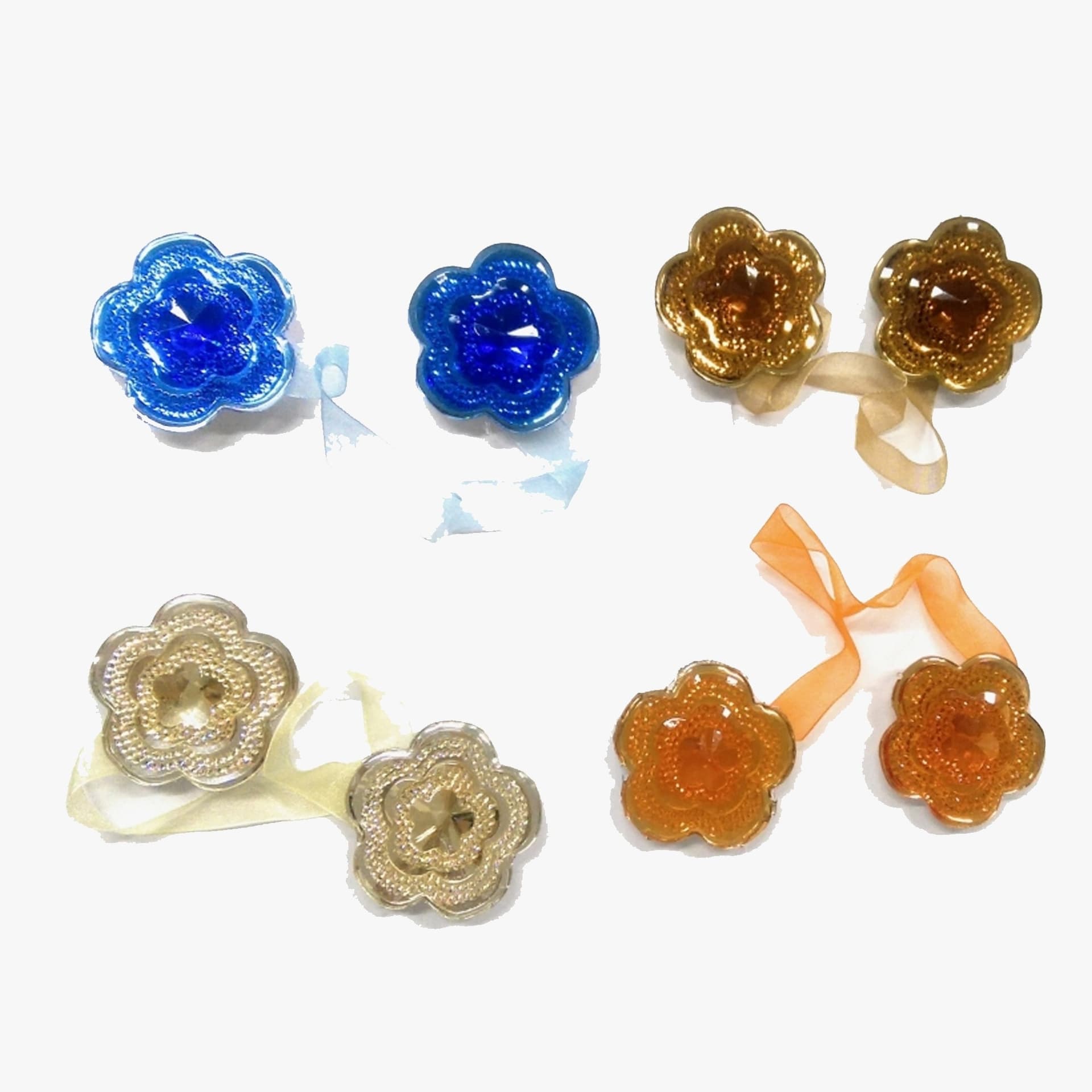 2 CALAMITE FIORI FIORE BRILLANTINATO FERMATENDA GLITTER STRASS FERMA TENDA Trade Shop italia - Napoli, Commerciovirtuoso.it