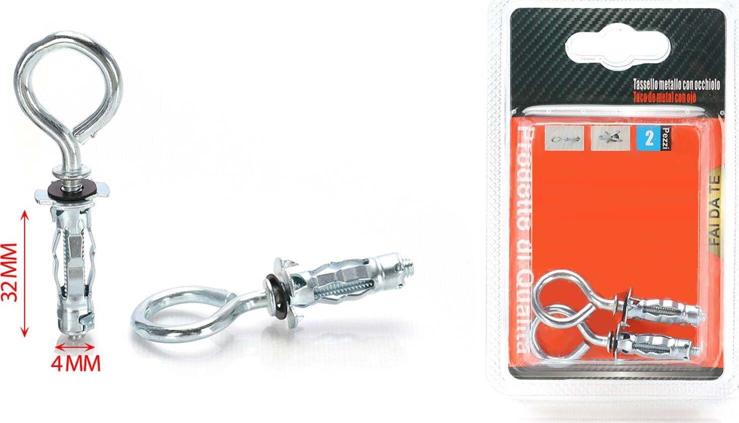 2-pcs-Tasselli-con-Occhiolo-in-Metallo-4x32mm-A2Zworld