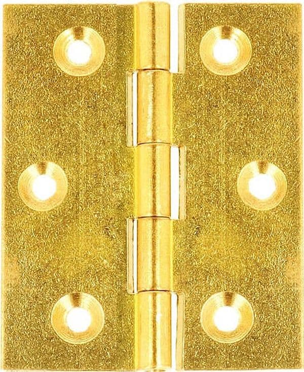 2-PEZZI---CERNIERE-FRESATE-PIANE-IN-OTTONE-40x35MM---A-SPINA-FISSA-CON-VITI