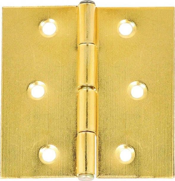 2-PEZZI---CERNIERE-QUADRATE-OTTONE-LUCIDO-80X80MM