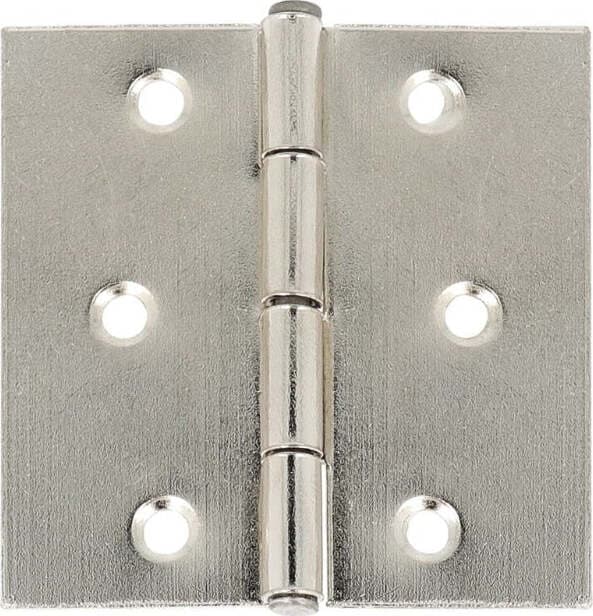 2-PEZZI---CERNIERE-QUADRE-IN-FERRO-NICHELATO-A-SPINA-FISSA-60X50MM