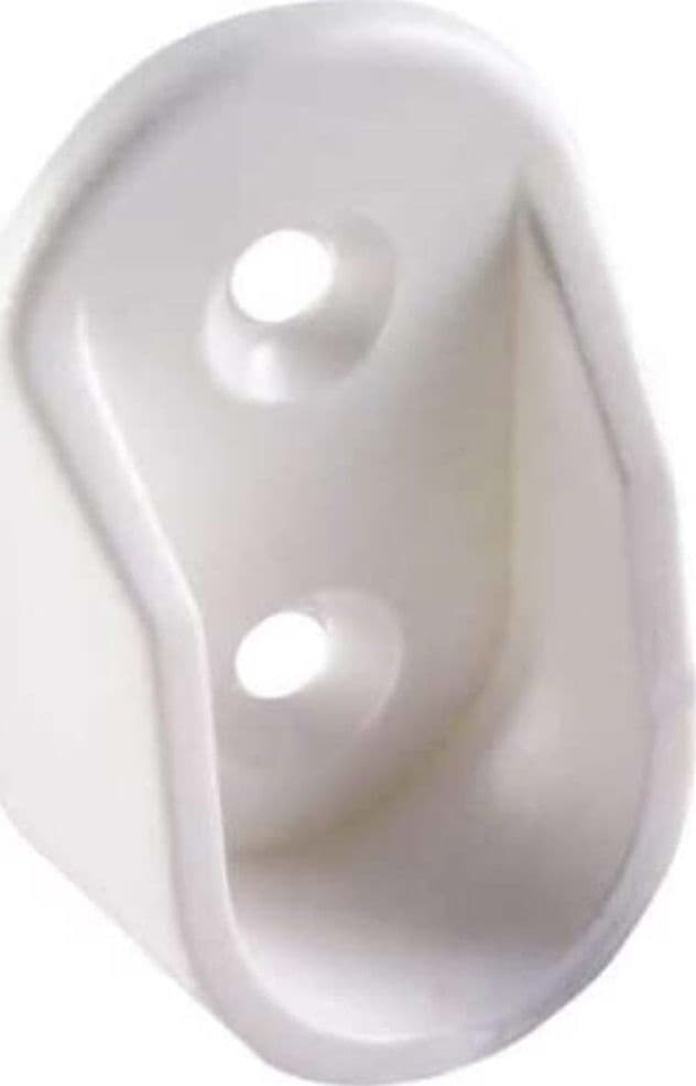 2-PEZZI---SOPPORTI-REGGITUBI-OVALI-IN-PLASTICA-30x15MM---COLORE-BIANCO