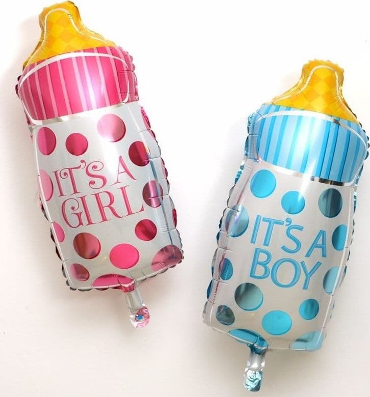 2 PEZZI FESTONI PALLONCINI PALLONCINO BIBERON BABY 75CM COMPLEANNI FESTA PARTY