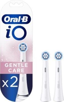 2 Testine di Ricambio Gentle Care Bianco per Oral-B iO 3753, 3758, 3769, 3776, 3794