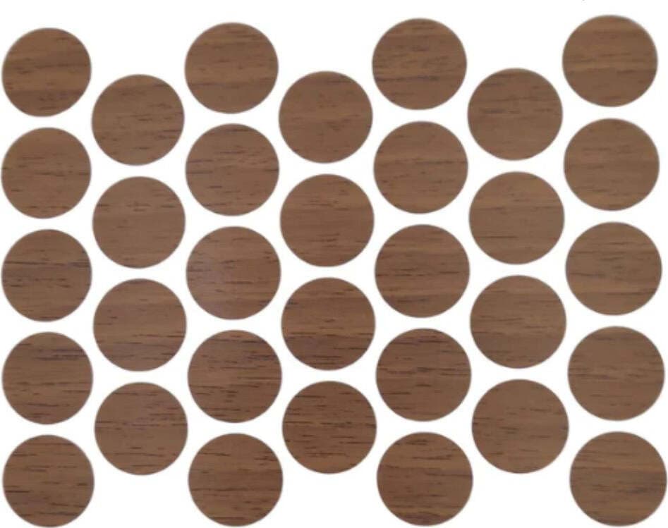 20-PEZZI---ADESIVI-COPRIVITE-Ø13MM---COLORE-LEGNO-DI-NOCE