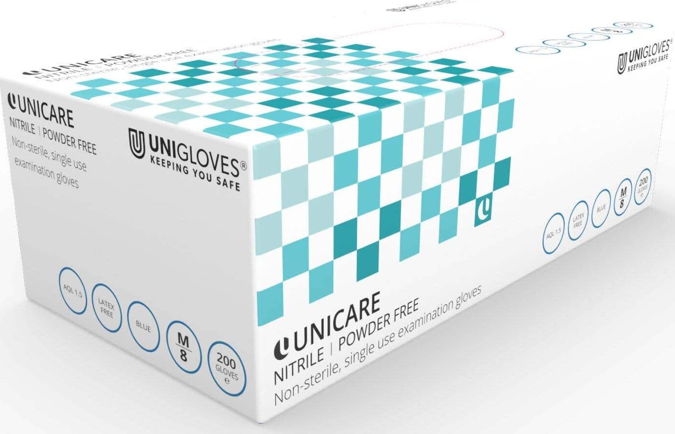 200 Guanti Nitrile Azzurro Senza Polvere 5mil Estetista Parrucchiera Medico Cucina Latex Free AQL 1.5 Unigloves in Monouso Dresswork - Como, commercioVirtuoso.it