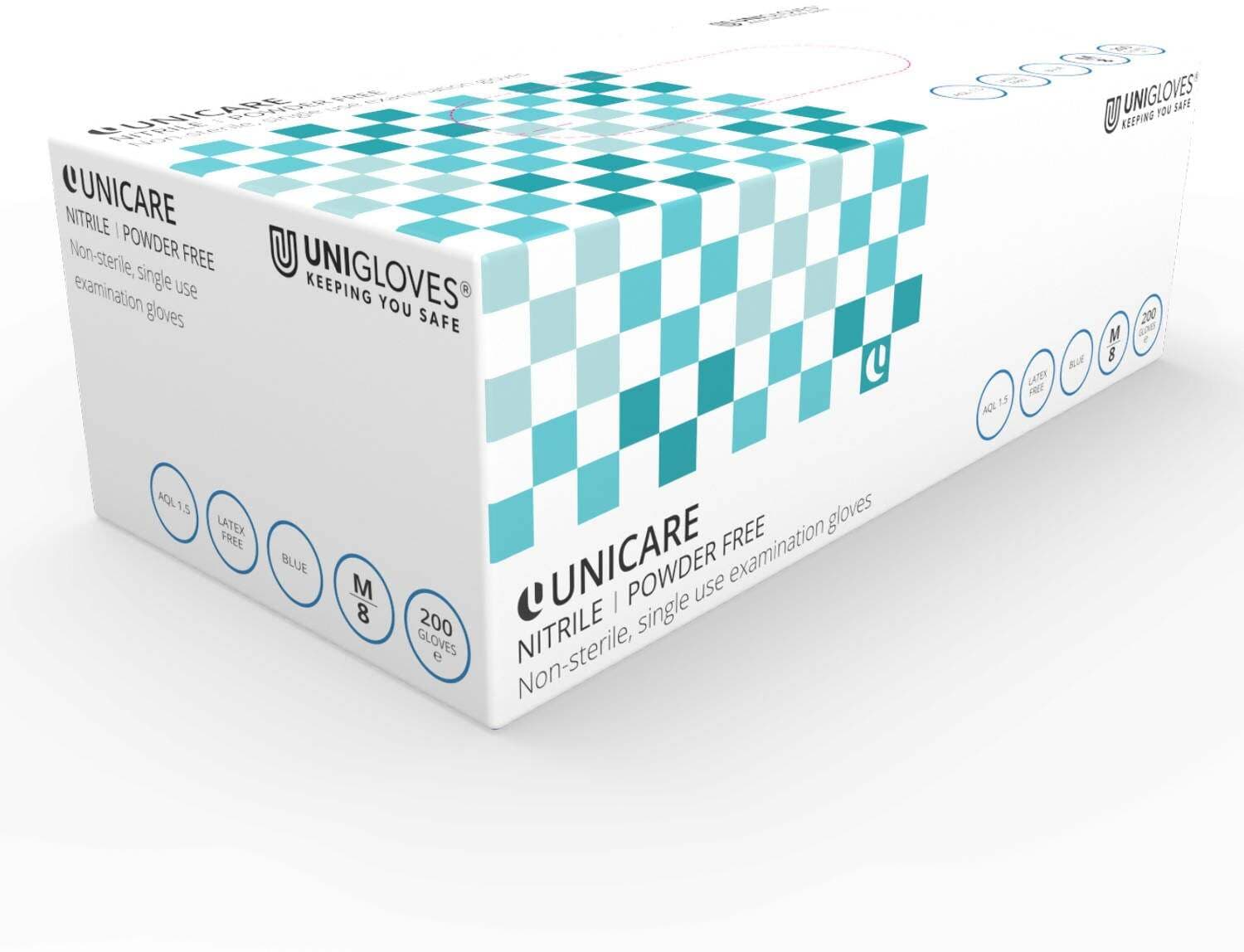 200 Guanti Nitrile Azzurro Senza Polvere 5mil Estetista Parrucchiera Medico Cucina Latex Free AQL 1.5 Unigloves in Monouso Dresswork - Como, commercioVirtuoso.it