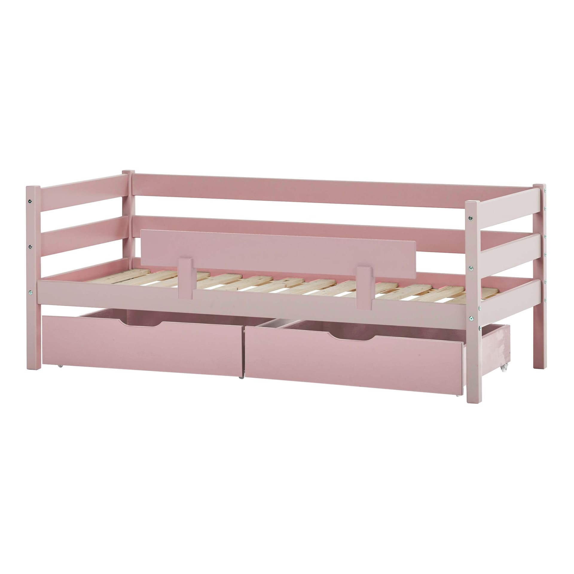 Letto junior ECO Comfort 70x160 con cassetti e sponda anticaduta - Rosa Pale in Letti La Casa Del Bebè - Napoli, commercioVirtuoso.it