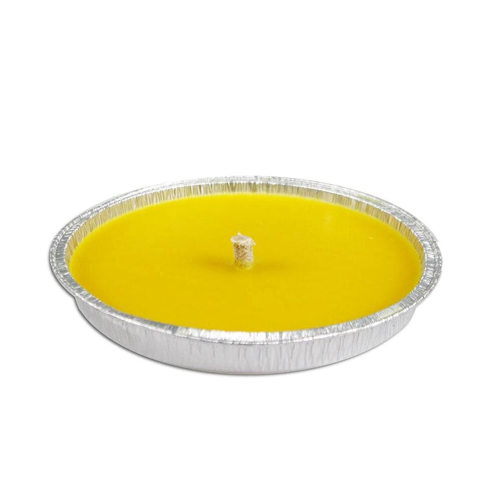 Ceri alla citronella con vaso in stagnola di alluminio segna passi per matrimoni ed eventi Ø 14 cm in Candele in vasetto La Zappa - Altamura, commercioVirtuoso.it