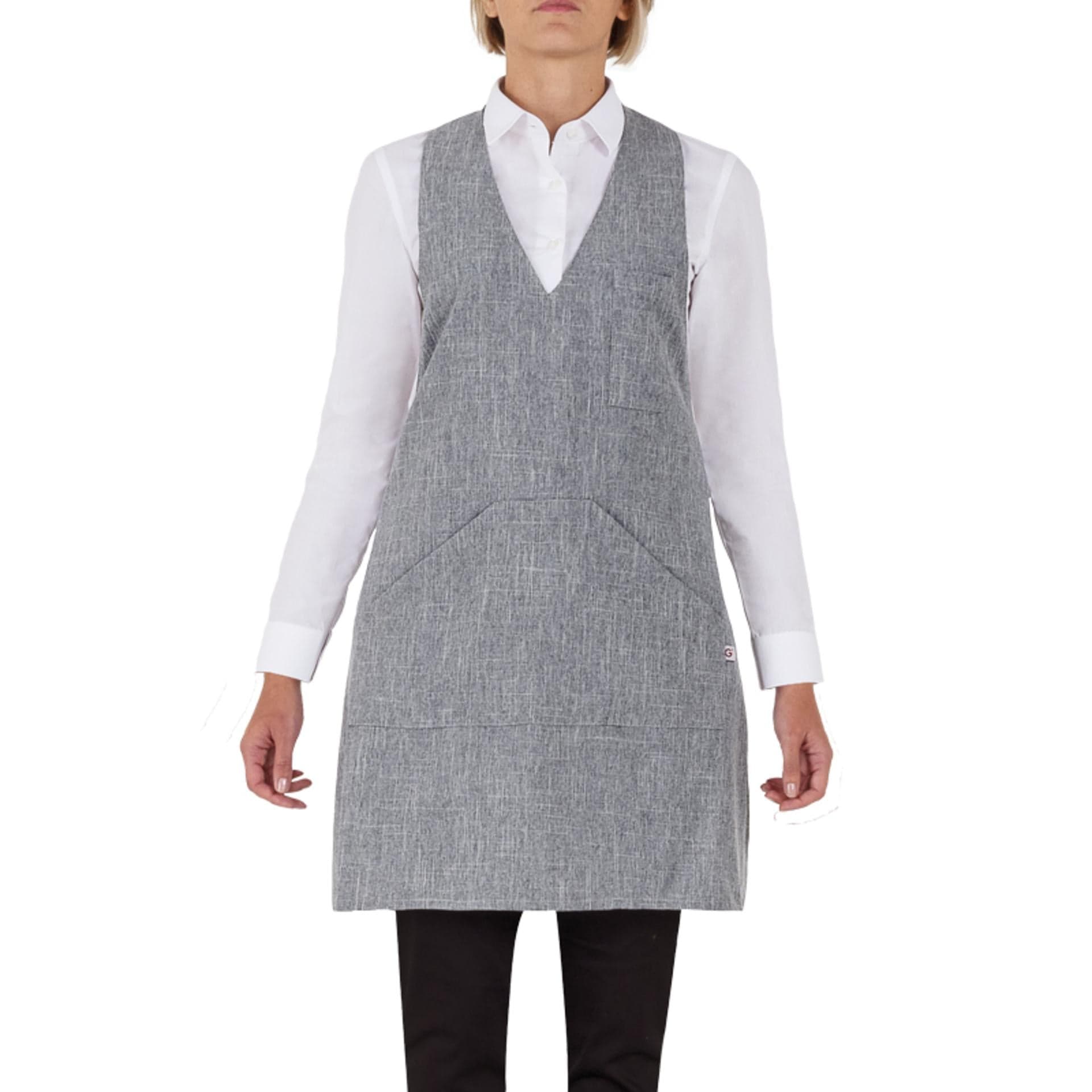Grembiule Scotland Grigio Finto Lino Grembiule con Pettorina Cameriere Cuoco in Grembiuli Dresswork - Como, commercioVirtuoso.it