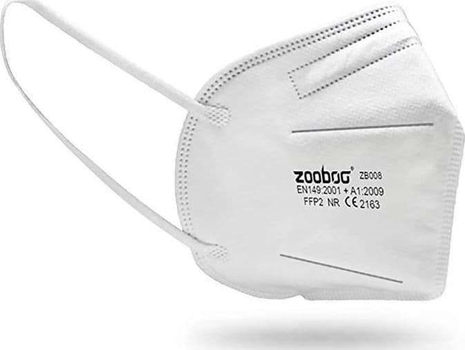 20x Mascherine FFP2 Bianche ZOOBOO | BFE ≥94% | Mascherina Bianca DPI marchio CE 2163 Imballate Singolarmente 0.74 cent€/cad in Mascherine a coppa Fermarket Ferramenta Fai da te - Fabriano, commercioVirtuoso.it