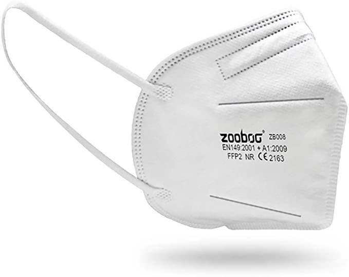 20x Mascherine FFP2 Bianche ZOOBOO | BFE ≥94% | Mascherina Bianca DPI marchio CE 2163 Imballate Singolarmente 0.74 cent€/cad in Mascherine a coppa Fermarket Ferramenta Fai da te - Fabriano, commercioVirtuoso.it