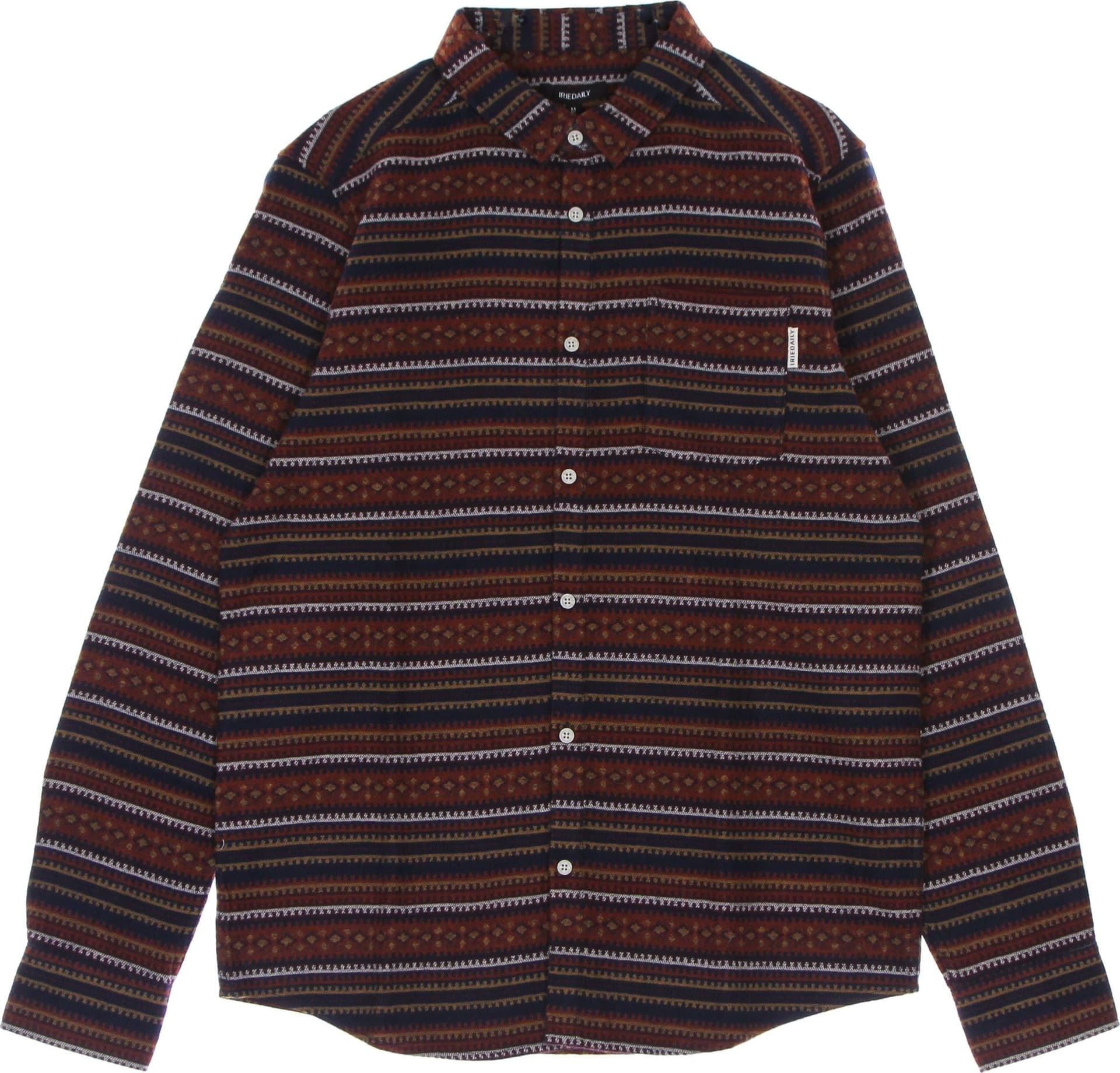 IRIEDAILY Camicia Manica Lunga Uomo Insito Stripe Shirt Navy Wine da uomo in Camicie casual Drestige - Casamassima, commercioVirtuoso.it