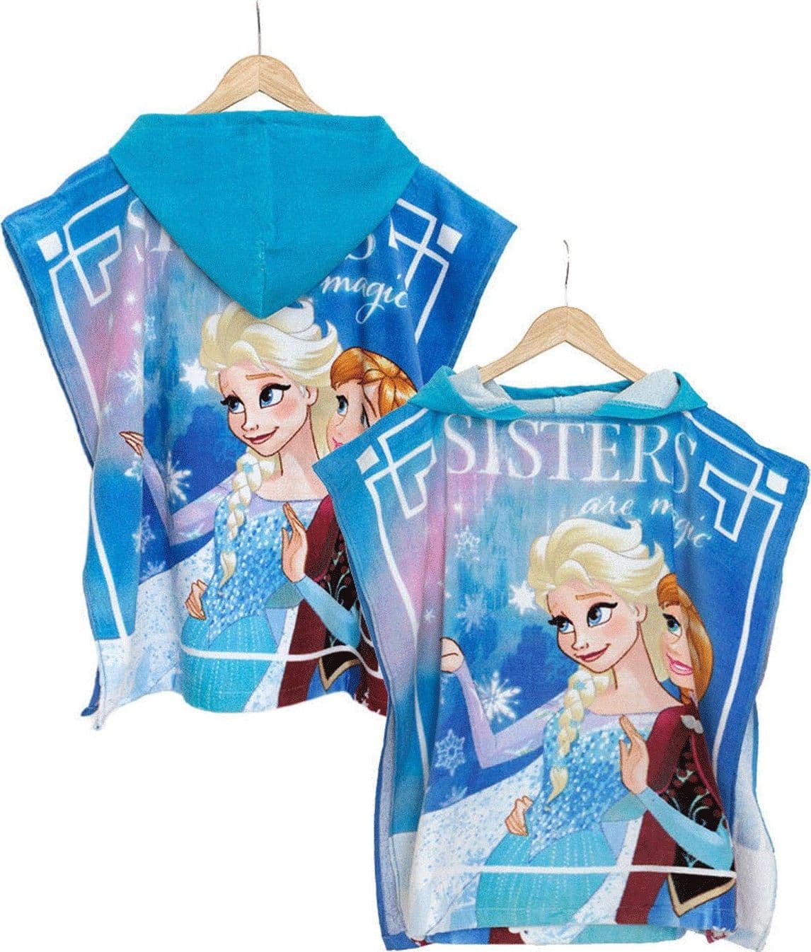 Accappatoio Poncho Bimba con cappuccio Frozen Disney