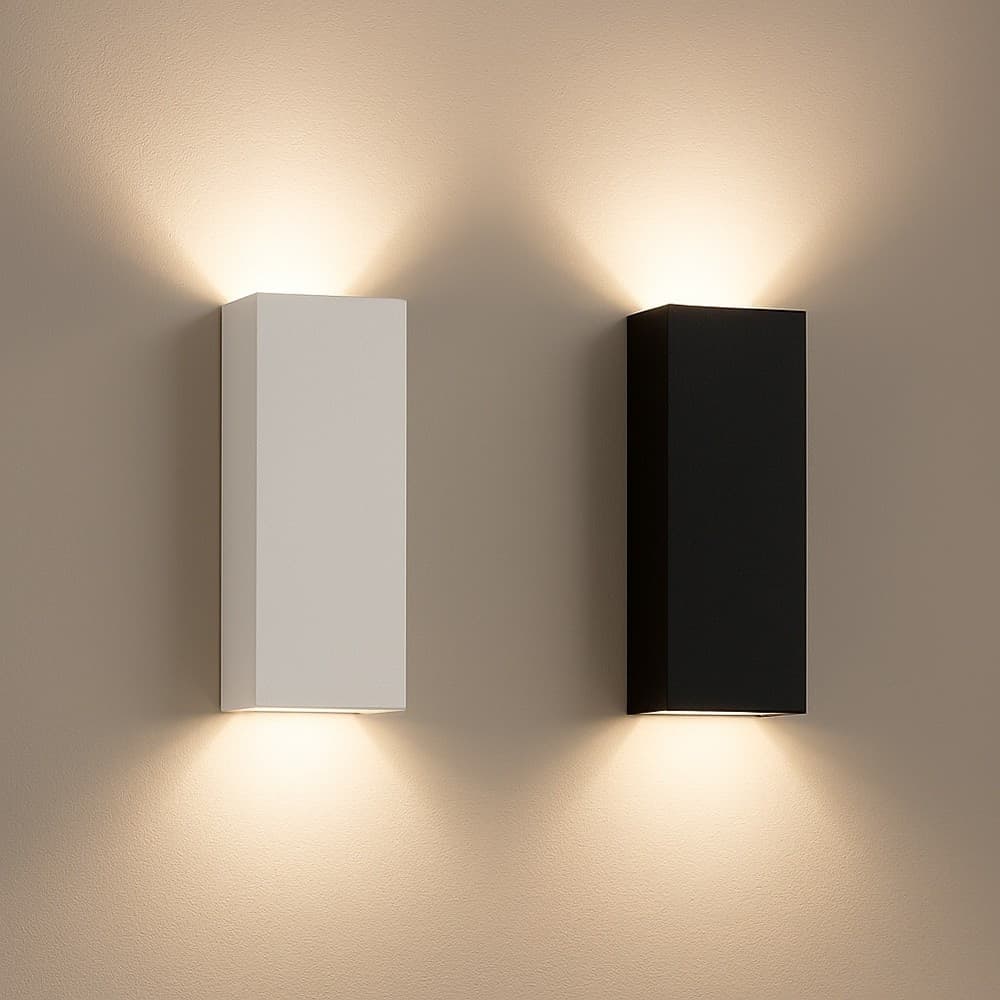 APPLIQUE DA ESTERNO RETTANGOLARE A DOPPIA EMISSIONE DI LUCE 8W TECNOLOGIA CCT IP65 2750-3C in Lampade da parete Trade Shop italia - Napoli, commercioVirtuoso.it