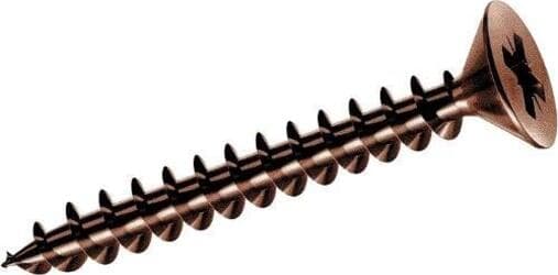 22-VITI-PER-LEGNO-TRUCIOLATO-TESTA-PIANA-SVASATA-IMPRONTA-A-CROCE-PZ-BRONZATI-3,5X16MM***