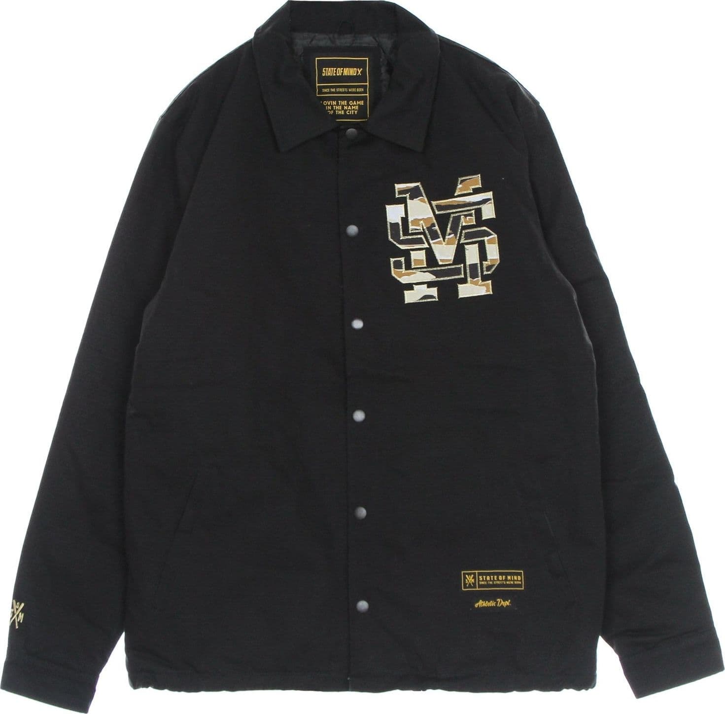 5TATE OF MIND Giacca Coach Jacket Uomo Monogram Jacket Black da uomo in Giacche Drestige - Casamassima, commercioVirtuoso.it