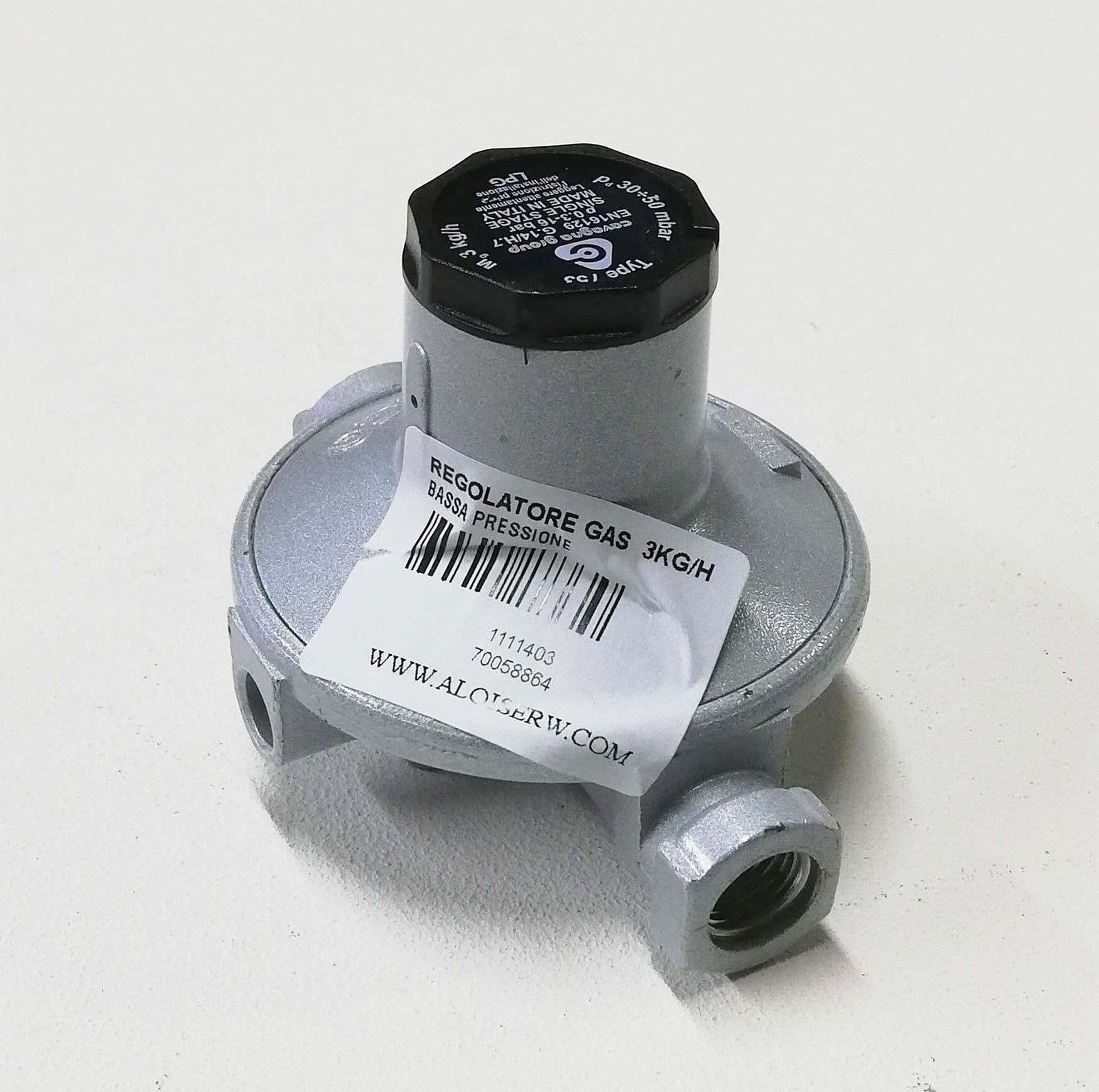 Regolatore da 3kg/h di portata massima riduttore per gas gpl in Regolatori gas e pompe Aloiserw.com - Altomonte, commercioVirtuoso.it