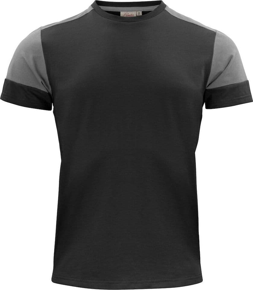 T-shirt Bicolore Prime Nero Grigio Maglietta Misto Cotone Organico Poliestere Riciclato Ecosostenibile in T-shirt Dresswork - Como, commercioVirtuoso.it