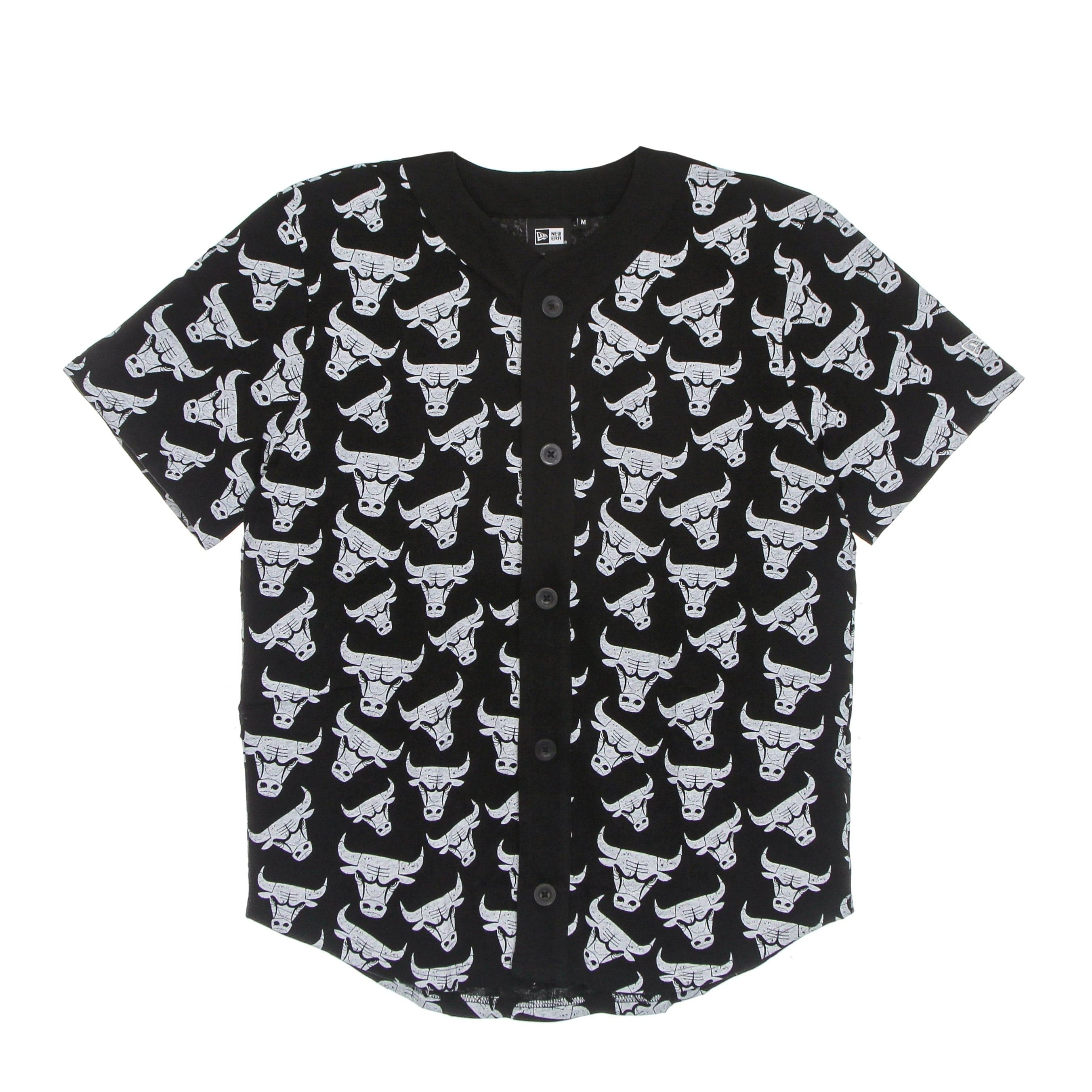 NEW ERA Casacca Bottoni Uomo Nba Aop Distressed Logo Button Up Chibul Black da uomo in T-Shirt Drestige - Casamassima, commercioVirtuoso.it