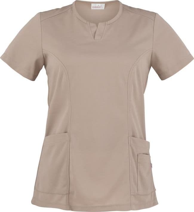 Casacca Donna Erika Beige Traspirante in Rete Elasticizzata Casacca Estetista Casacca Parrucchiera in Uniformi sanitarie - giacche Dresswork - Como, commercioVirtuoso.it