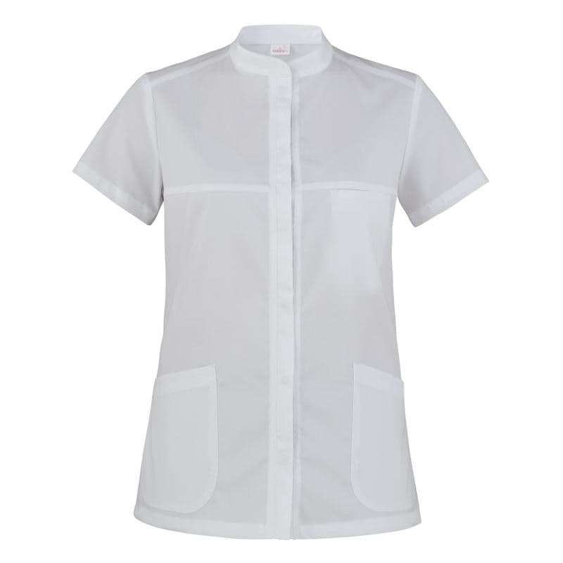 Casacca Miriam Bianco Casacca Donna Manica Corta Elasticizzata Medicale Cucina Trasiprante No Stiro in Uniformi sanitarie - giacche Dresswork - Como, commercioVirtuoso.it