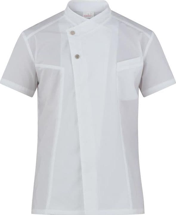 Giacca Harry Bianco Casacca Uomo Manica Corta No Stiro Elasticizzata Traspirante Superleggera in Giacche da chef Dresswork - Como, commercioVirtuoso.it