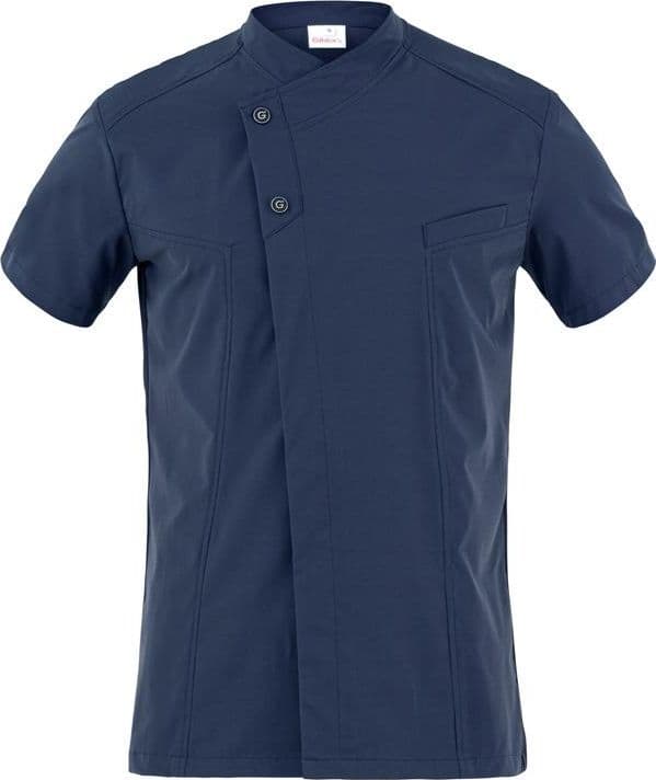 Giacca Harry Blu Casacca Uomo Manica Corta No Stiro Elasticizzata Traspirante Superleggera in Giacche da chef Dresswork - Como, commercioVirtuoso.it