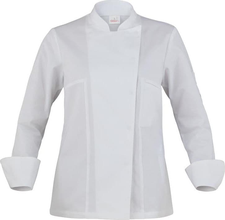 Giacca Agata Bianco Giacca Cuoca con Rete Traspirante Elasticizzata in Giacche da chef Dresswork - Como, commercioVirtuoso.it