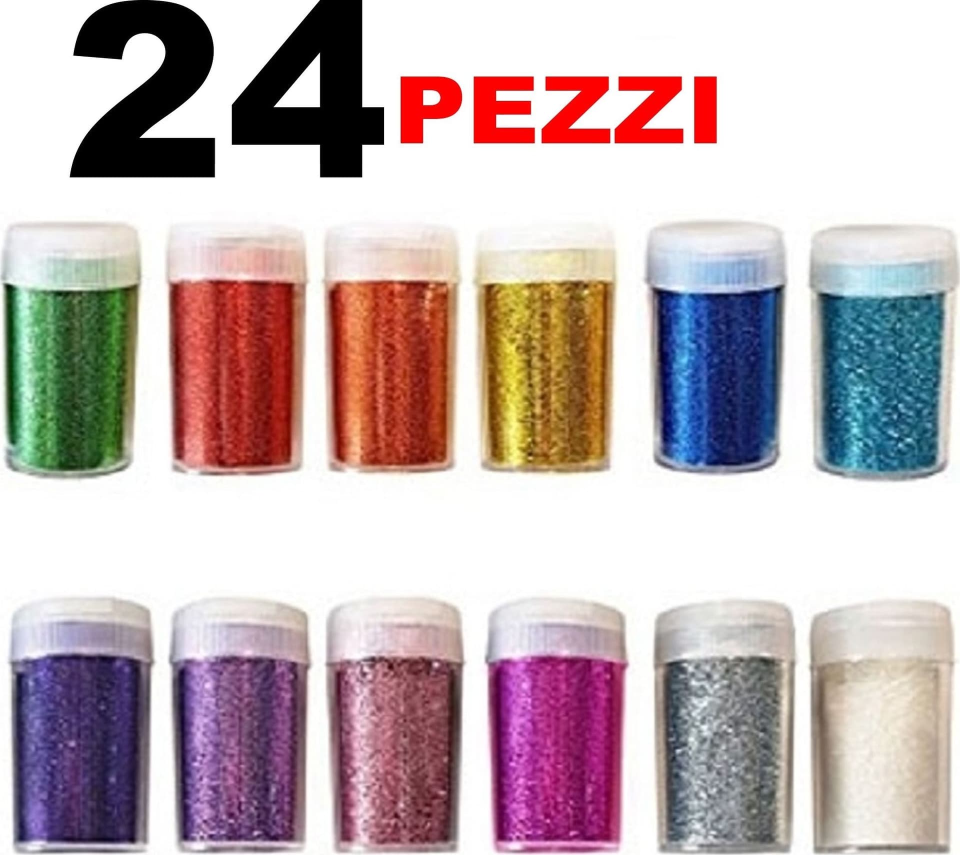 24 PORPORINA GLITTER GRANA FINE DECORAZIONI PITTURA NATALE LAVORETTI CASA SCUOLA Trade Shop italia - Napoli, Commerciovirtuoso.it