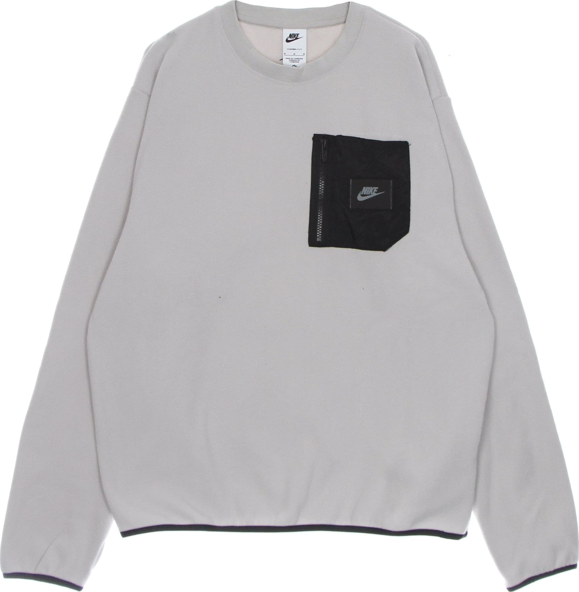 Nike Felpa Girocollo Uomo Sportswear Spu Therma-fit Polar Fleece Crew Lt Iron Ore/black/black da uomo in Felpe senza cappuccio Drestige - Casamassima, commercioVirtuoso.it