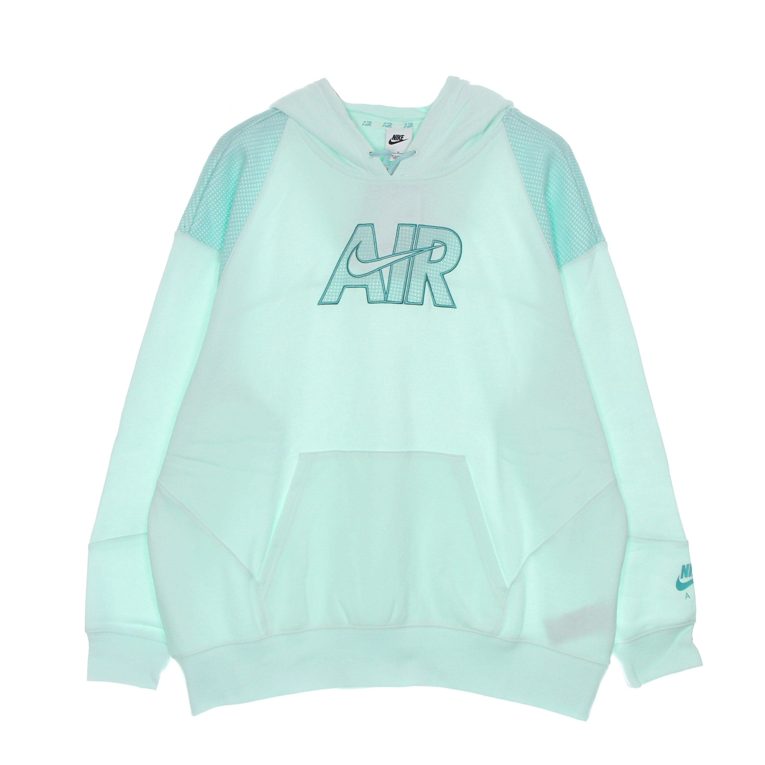 Nike Felpa Leggera Cappuccio Donna Sportswear Air Fleece Hoodie Barely Green/light Dew/washed Teal da donna in Felpe con cappuccio Drestige - Casamassima, commercioVirtuoso.it