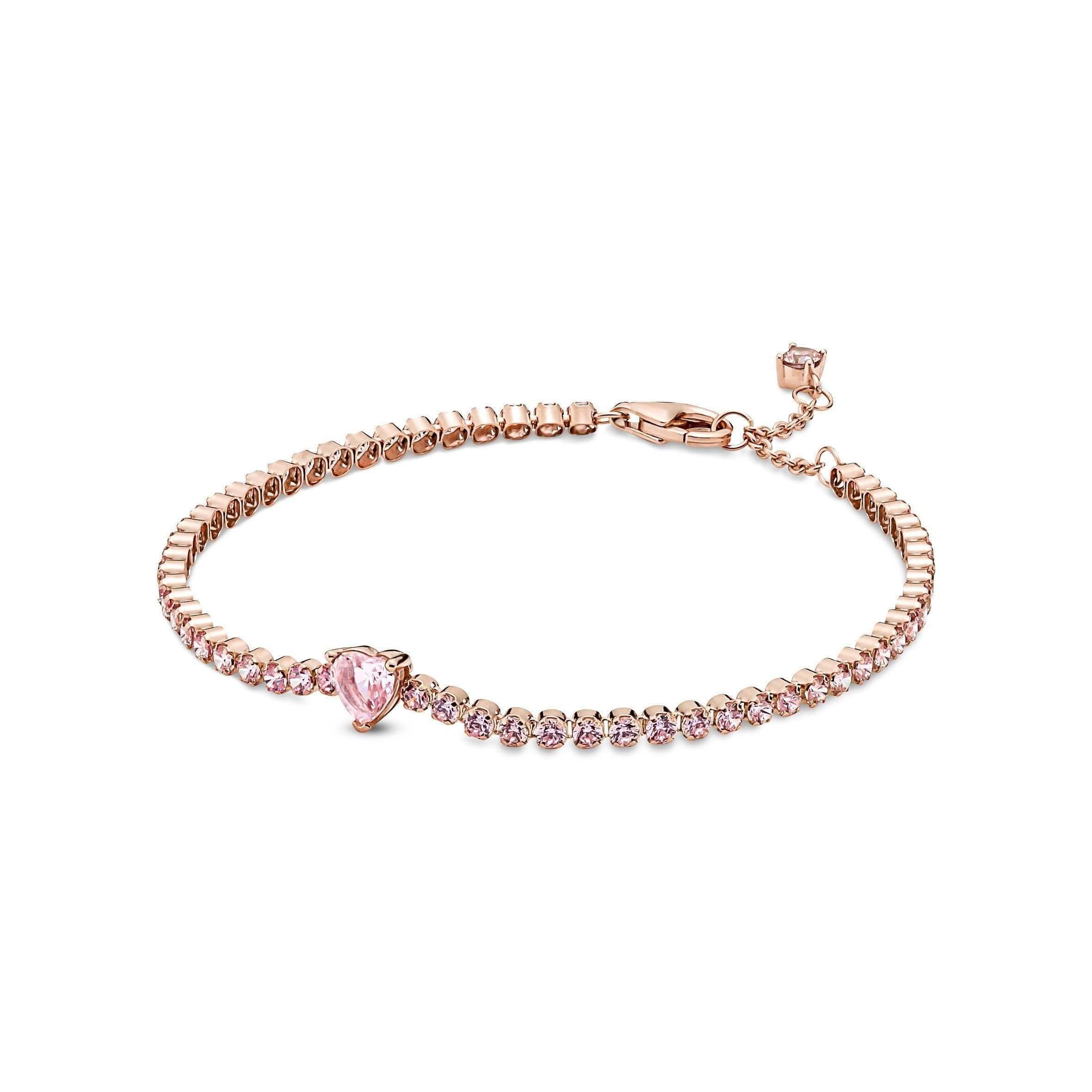 PANDORA - Bracciale tennis con pavé scintillante rosa in Bracciali Alba Gioielli - Casoria, commercioVirtuoso.it