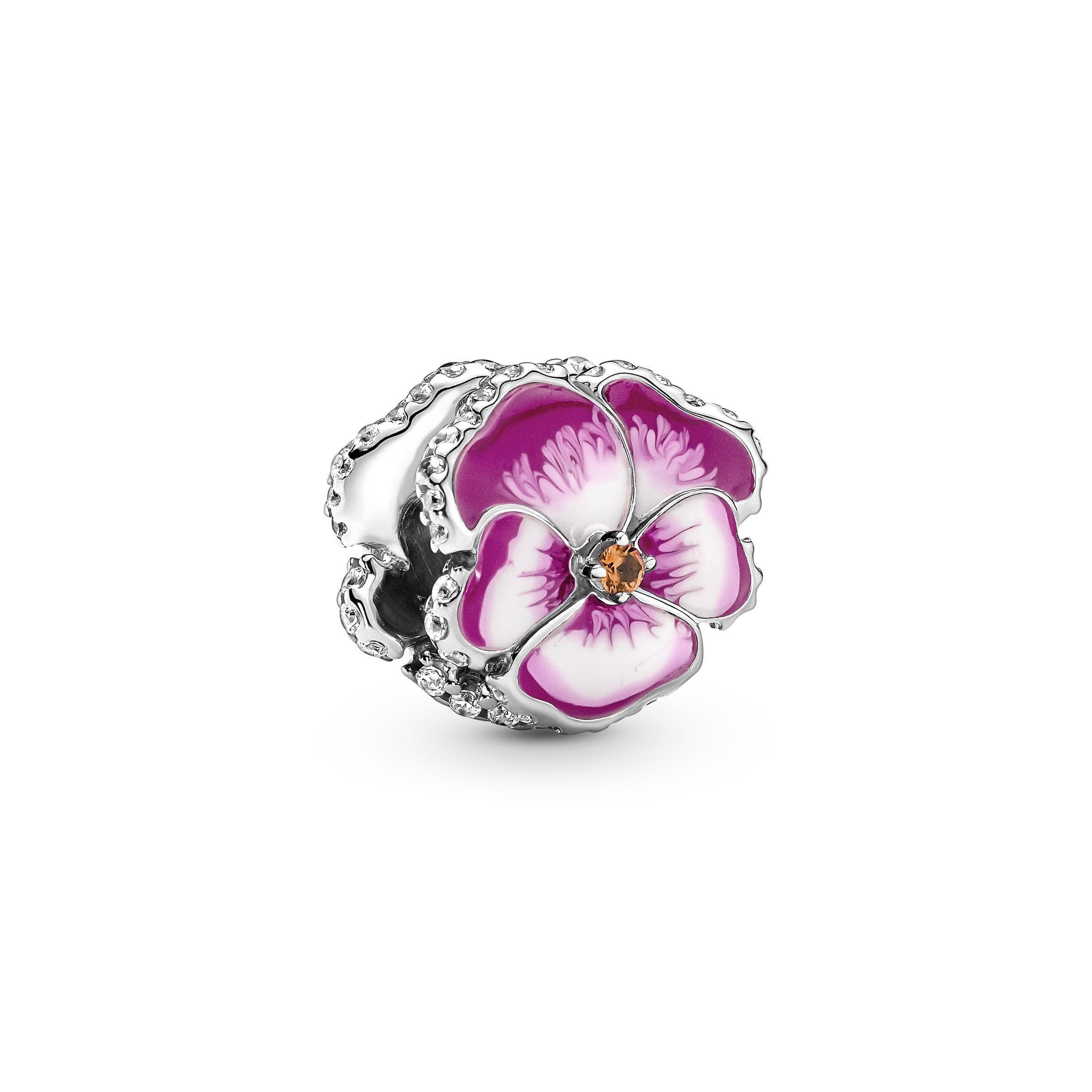 PANDORA -Charm Viola del pensiero Rosa in Bead Charm Alba Gioielli - Casoria, commercioVirtuoso.it