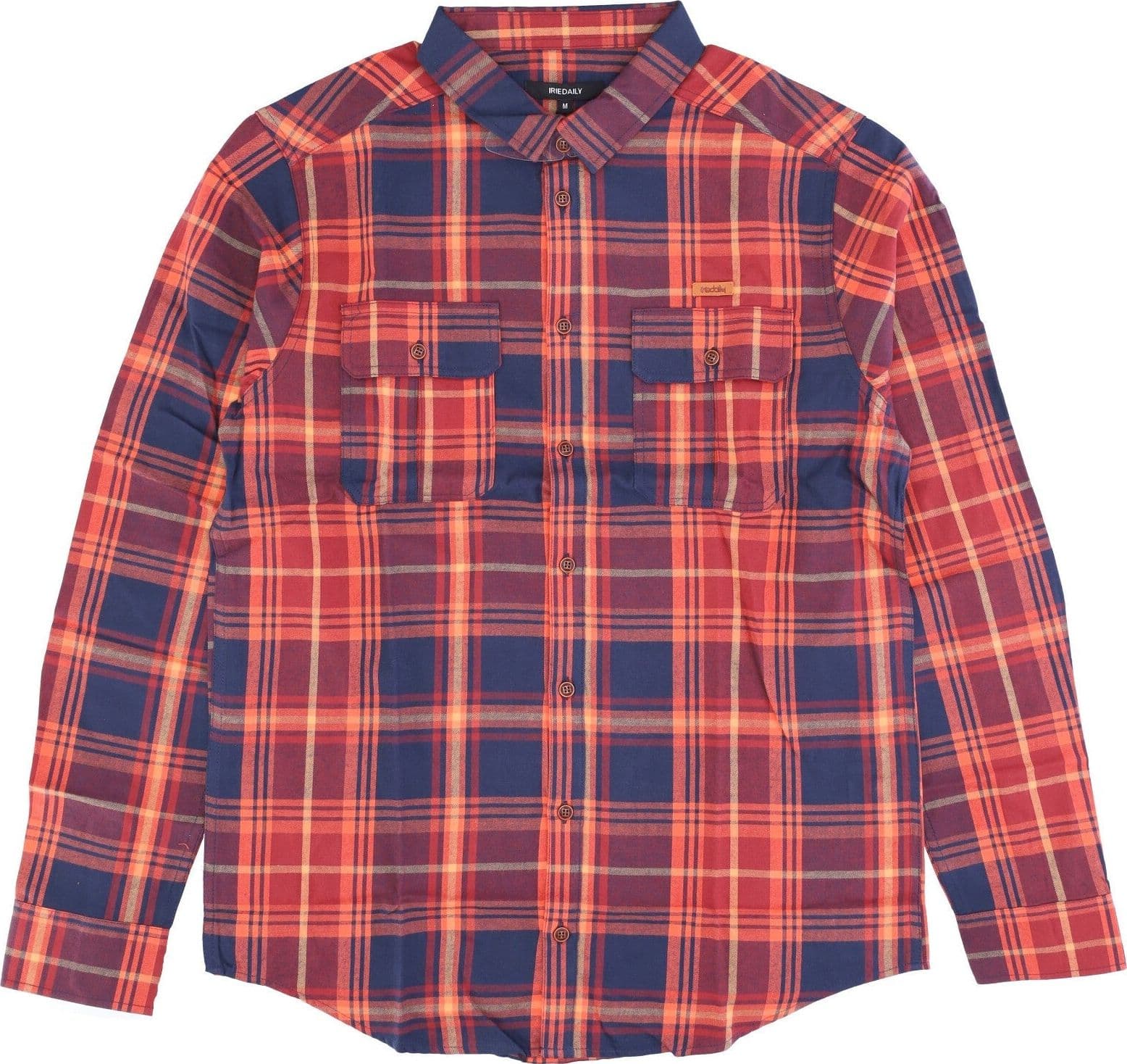IRIEDAILY Camicia Manica Lunga Uomo Big Valle Shirt Navy/red da uomo in Camicie casual Drestige - Casamassima, commercioVirtuoso.it