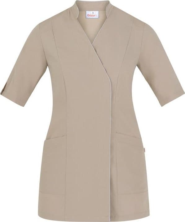 Casacca Venere Beige Casacca Donna Manica Corta No Stiro Estetica Acconciature in Uniformi sanitarie - giacche Dresswork - Como, commercioVirtuoso.it