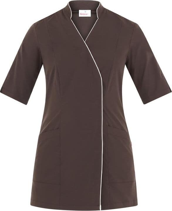 Casacca Venere Marrone Casacca Donna Manica Corta No Stiro Estetica Acconciature in Uniformi sanitarie - giacche Dresswork - Como, commercioVirtuoso.it