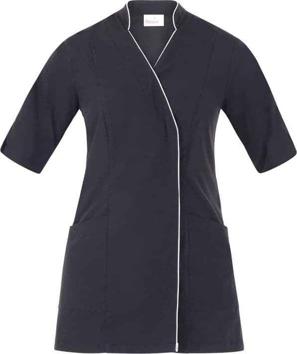 Casacca Venere Nero Casacca Donna Manica Corta No Stiro Estetica Acconciature in Uniformi sanitarie - giacche Dresswork - Como, commercioVirtuoso.it