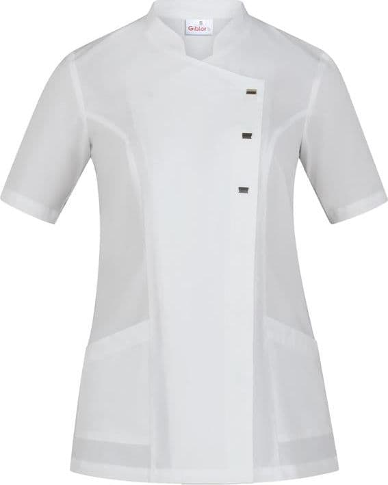 Casacca Greta Bianco Casacca Donna Manica Corta Medicale Estetica Acconciature Infermiera in Uniformi sanitarie - giacche Dresswork - Como, commercioVirtuoso.it