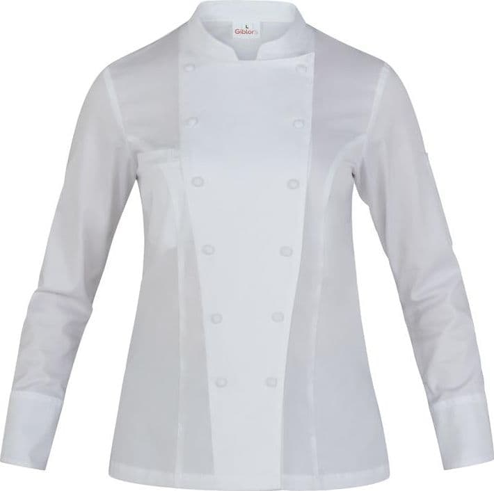 Giacca Aura Tencel® Bianca Giacca Cuoca No Stiro in Giacche da chef Dresswork - Como, commercioVirtuoso.it