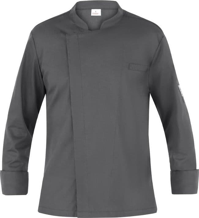 Giacca Francesco Grigio Giacca Cuoco Manica Lunga in Giacche da chef Dresswork - Como, commercioVirtuoso.it