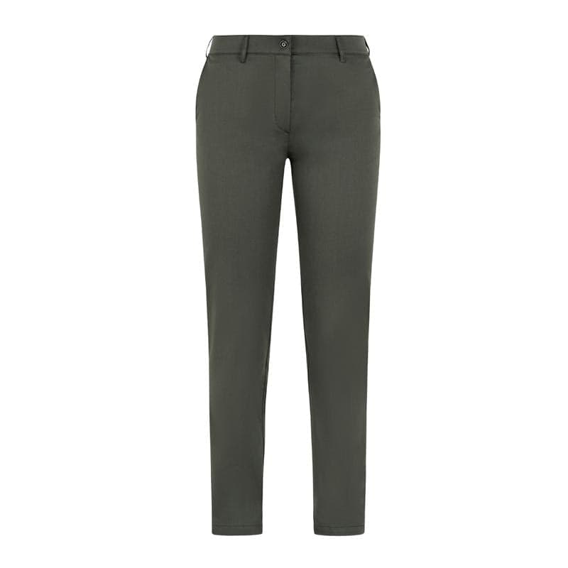 Pantalone Brenda Verde Militare Pantalone Chino Donna Elasticizzato Cameriera Reception in Pantaloni da abito Dresswork - Como, commercioVirtuoso.it