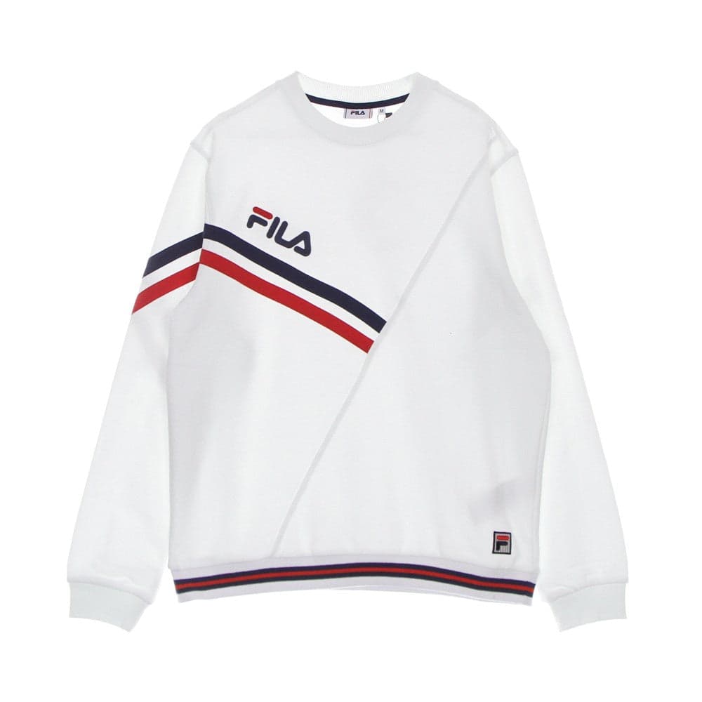 FILA Felpa Leggera Girocollo Uomo Zeitz Crew Sweat Bright White da uomo in Felpe senza cappuccio Drestige - Casamassima, commercioVirtuoso.it