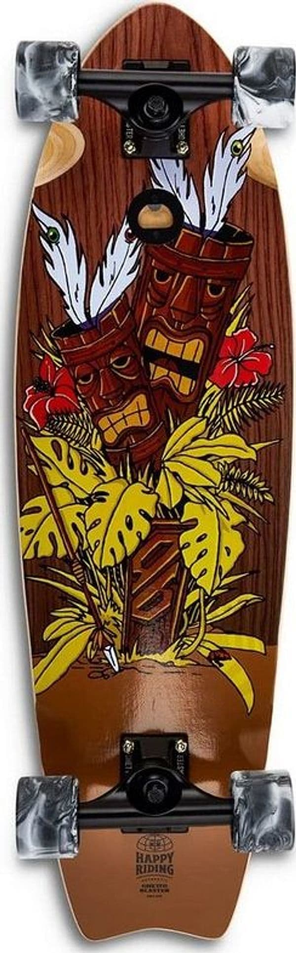 Cruiser Skateboard GHETTOBLASTER CRUISER TIKI TOTEM MOGANO FISHTAIL 30" 9" in Skateboard 3A Moda Mare Sport - Bellaria Igea Marina, commercioVirtuoso.it