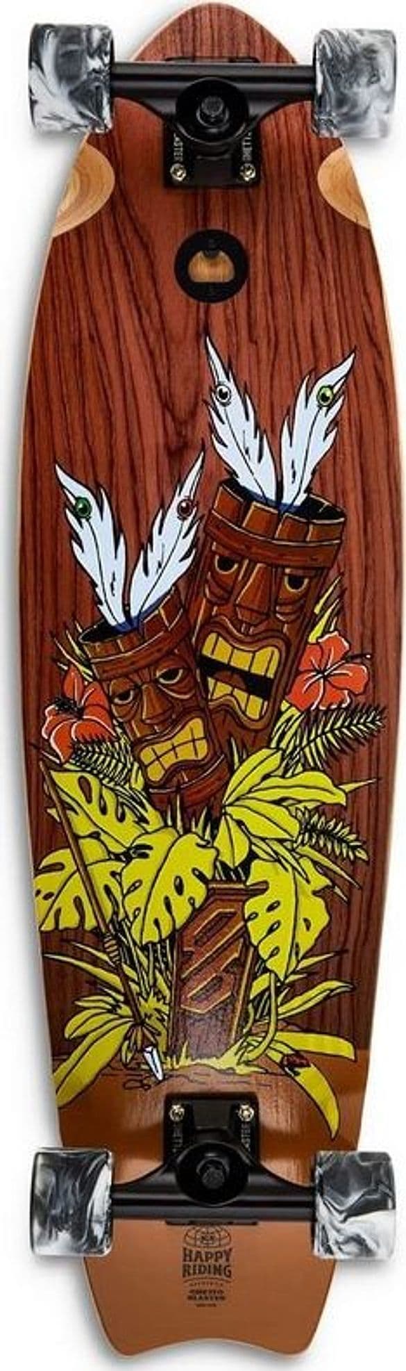 Cruiser Skateboard GHETTOBLASTER CRUISER TIKI TOTEM MOGANO FISH TAIL 33" 9.5" in Skateboard 3A Moda Mare Sport - Bellaria Igea Marina, commercioVirtuoso.it