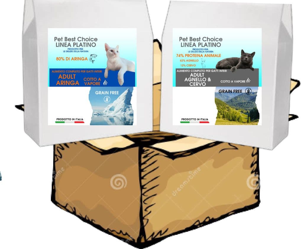 BOX PROVA Aringa80% e Agnello/cervo74%Adulti Linea Salute Platino in Vino rosso Petbestchoice - Loreo, commercioVirtuoso.it